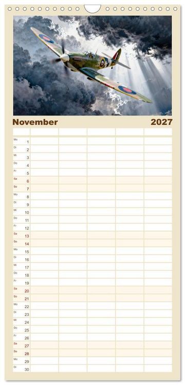Produktbild: Familienplaner 2027 - N&auml;chster Halt: Flugh&ouml;he mit 5 Spalten (Wandkalender, 21 x 45 cm) CALVENDO