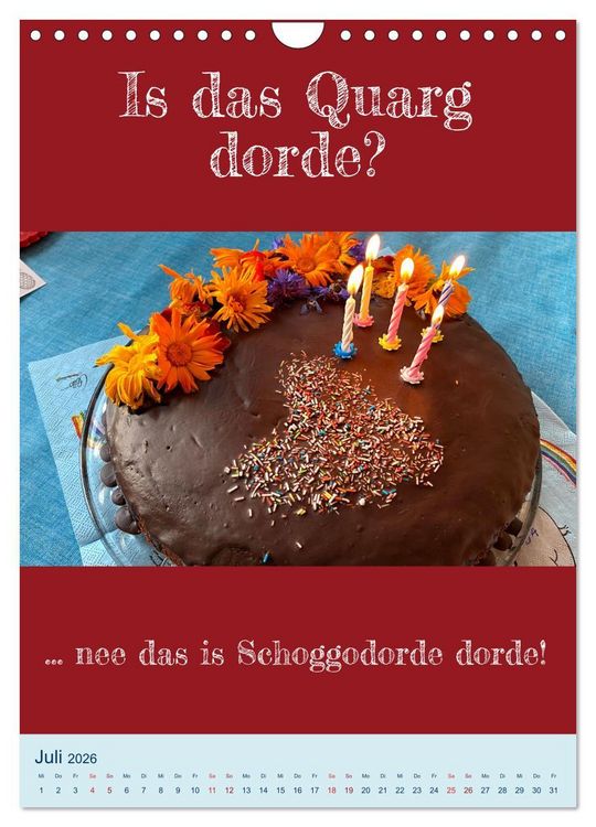 Produktbild: Ningeln&auml;sorum! Mundart und Dialekt Kalender Sachsen (Wandkalender 2026 DIN A4 hoch), CALVENDO Monatskalender