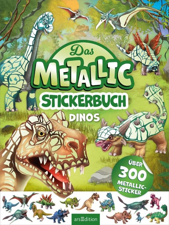 Produktbild: Das Metallic-Stickerbuch &ndash; Dinos
