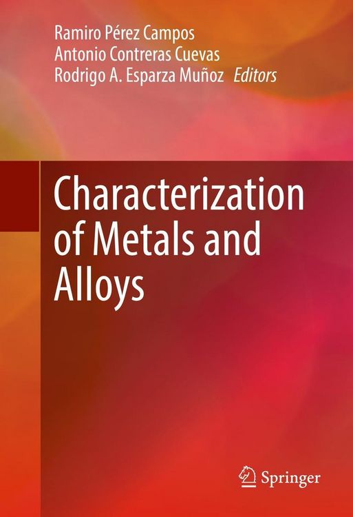 Produktbild: Characterization of Metals and Alloys