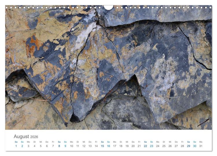 Produktbild: Die Natur als K&uuml;nstlerin - Sch&ouml;nheit der Steine (Wandkalender 2026 DIN A3 quer), CALVENDO Monatskalender