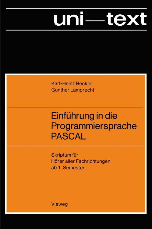 Produktbild: Einf&uuml;hrung in die Programmiersprache PASCAL