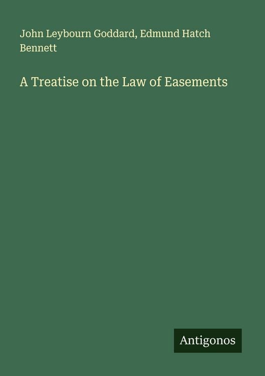 Produktbild: A Treatise on the Law of Easements