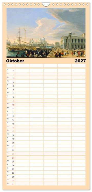 Produktbild: Familienplaner 2027 - Venedig - Gem&auml;lde aus drei Jahrhunderten. Kunstkalender mit 5 Spalten (Wandkalender, 21 x 45 cm) CALVENDO