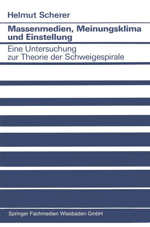 Produktbild: Massenmedien, Meinungsklima und Einstellung