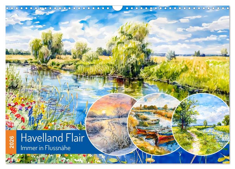 Produktbild: Havelland Flair - Immer in Flussn&auml;he (Wandkalender 2026 DIN A3 quer), CALVENDO Monatskalender
