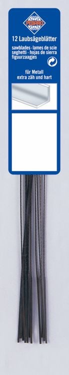 Produktbild: PEBARO 135-7 - Laubs&auml;gebl&auml;tter f&uuml;r Metall, geh&auml;rtet, St&auml;rke 7, grob, 12 St&uuml;ck