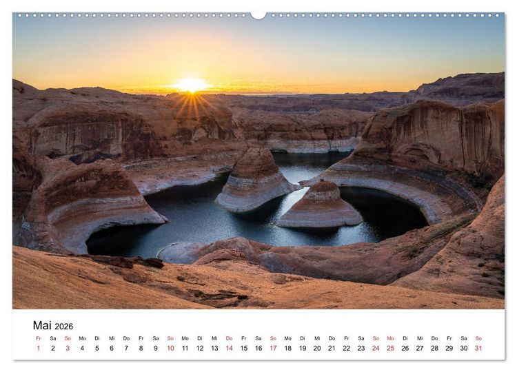 Produktbild: S&uuml;dwesten der USA - Atemberaubende Landschaften (Wandkalender 2026 DIN A2 quer), CALVENDO Monatskalender