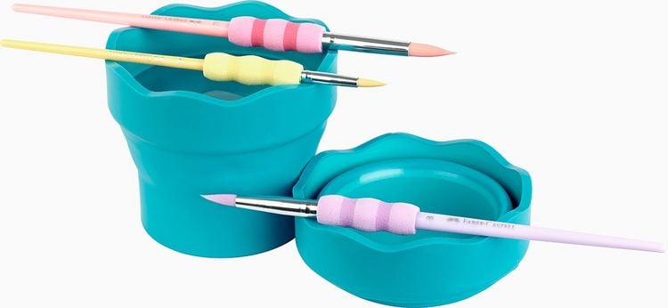 Produktbild: Faber-Castell Wasserbecher Clic & Go faltbar türkis