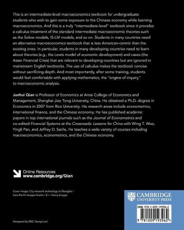 Produktbild: Intermediate Macroeconomics with Chinese Perspectives