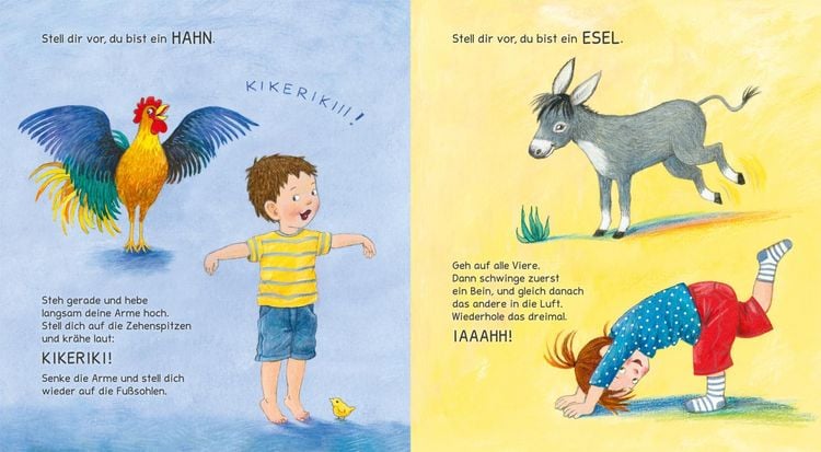 Produktbild: Turnen wie die Tiere - Das gro&szlig;e Yoga Buch f&uuml;r kleine Kinder