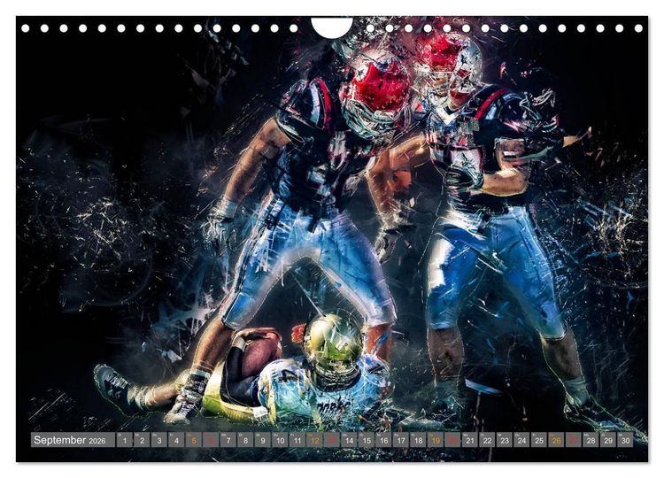 Produktbild: American Football - so cool (Wandkalender 2026 DIN A4 quer), CALVENDO Monatskalender