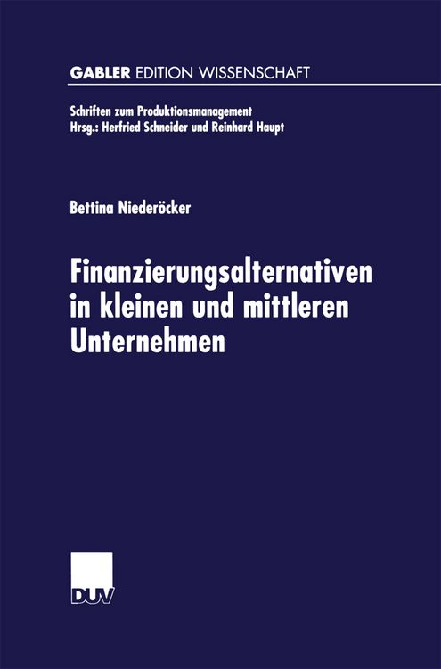 Produktbild: Finanzierungsalternativen in kleinen und mittleren Unternehmen