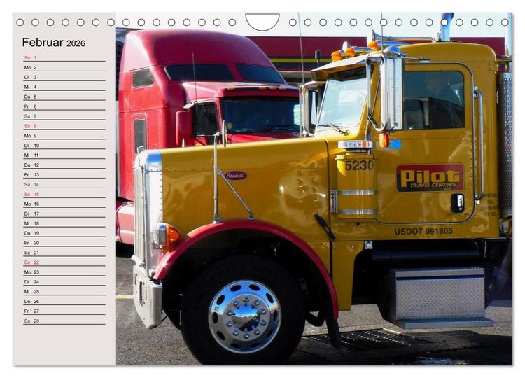 Produktbild: US-Trucks. Faszination Langhauber (Wandkalender 2026 DIN A4 quer), CALVENDO Monatskalender