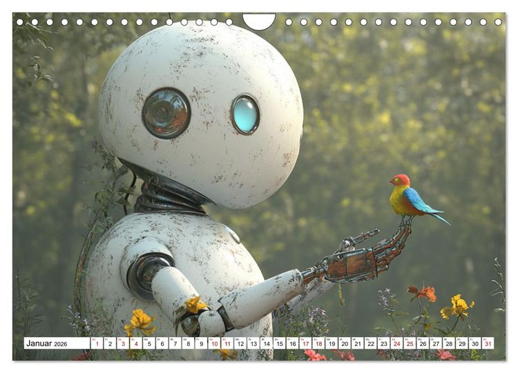 Produktbild: Roboter &ndash; Technik, Poesie und ein Hauch Magie (Wandkalender 2026 DIN A4 quer), CALVENDO Monatskalender