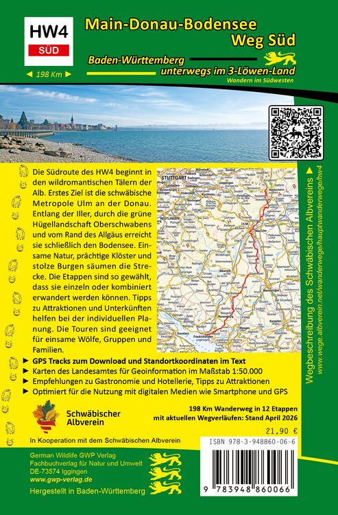 Produktbild: Main-Donau-Bodensee-Weg S&uuml;d HW4 S&uuml;d - Schw&auml;bische Alb, Oberschwaben und Bodensee: Traumlandschaften und Kultur im Alpenvorland