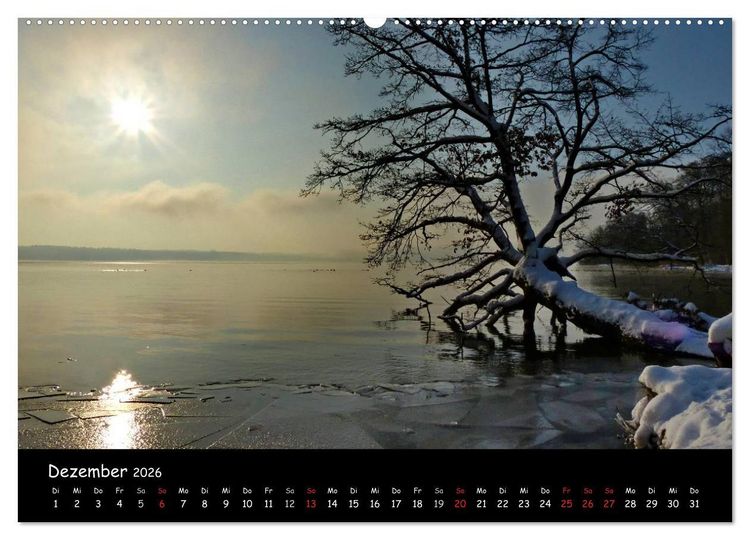 Produktbild: Starnberger See - Silent Moments (hochwertiger Premium Wandkalender 2026 DIN A2 quer), Kunstdruck in Hochglanz