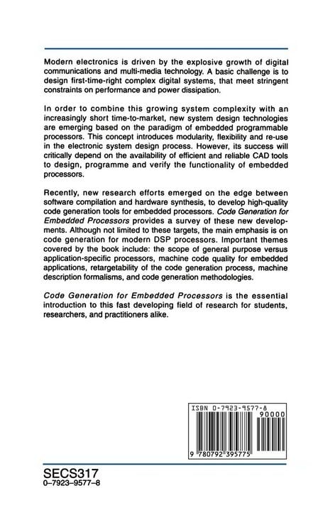 Produktbild: Code Generation for Embedded Processors