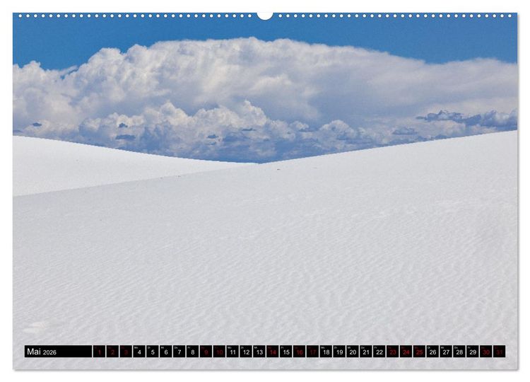 Produktbild: Wei&szlig;e Wunderwelten - White Sands National Monument (Wandkalender 2026 DIN A2 quer), CALVENDO Monatskalender