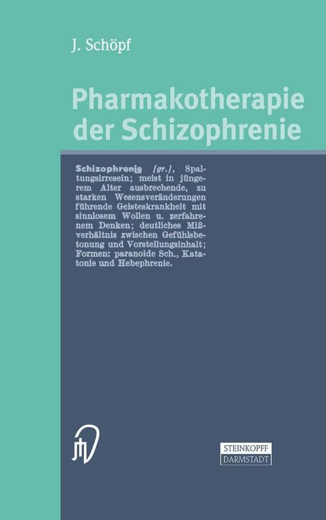 Produktbild: Pharmakotherapie der Schizophrenie
