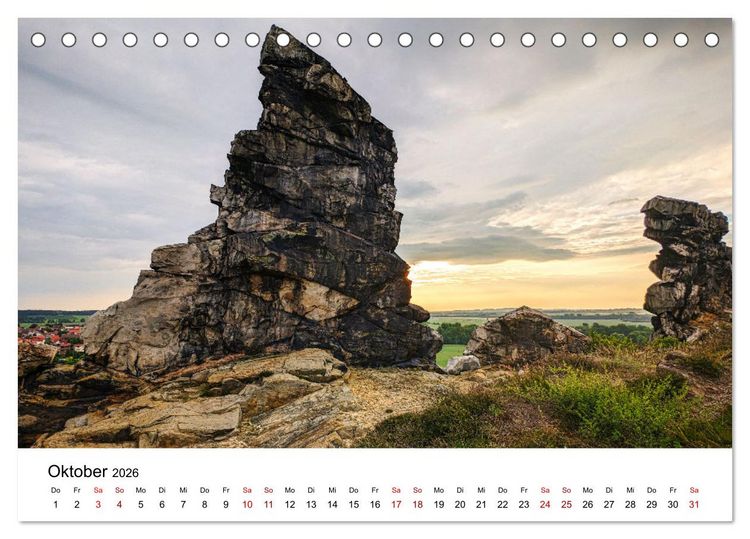 Produktbild: Steinerne Zeitzeugen (Tischkalender 2026 DIN A5 quer), CALVENDO Monatskalender