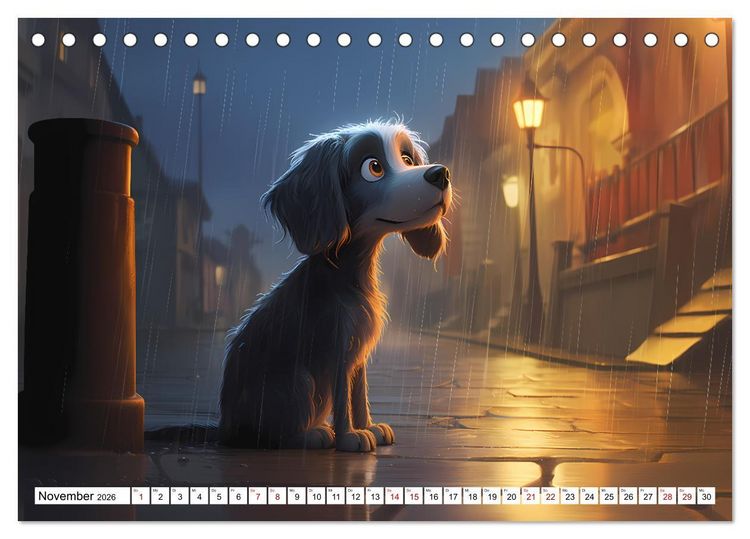 Produktbild: Lustige Comic Hunde (Tischkalender 2026 DIN A5 quer), CALVENDO Monatskalender