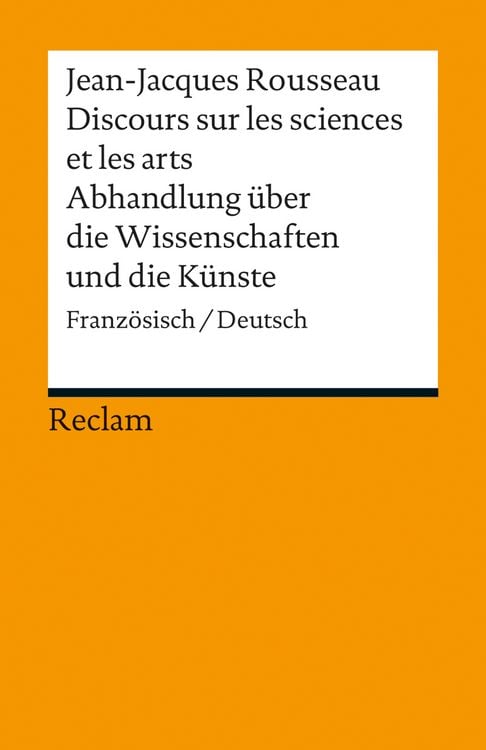 Produktbild: Discours sur les sciences et les arts / Abhandlung über die Wissenschaften und die Künste