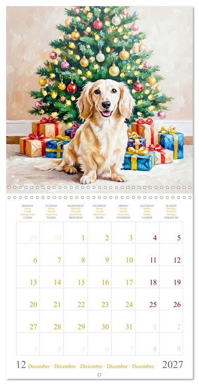 Produktbild: Dachshund Happiness (Wall Calendar 2027 12 &times; 12 Inch) CALVENDO 12 Month Wall Calendar