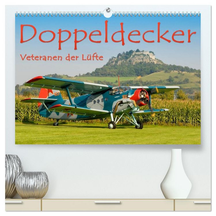 Produktbild: Doppeldecker - Veteranen der L&uuml;fte (hochwertiger Premium Wandkalender 2026 DIN A2 quer), Kunstdruck in Hochglanz