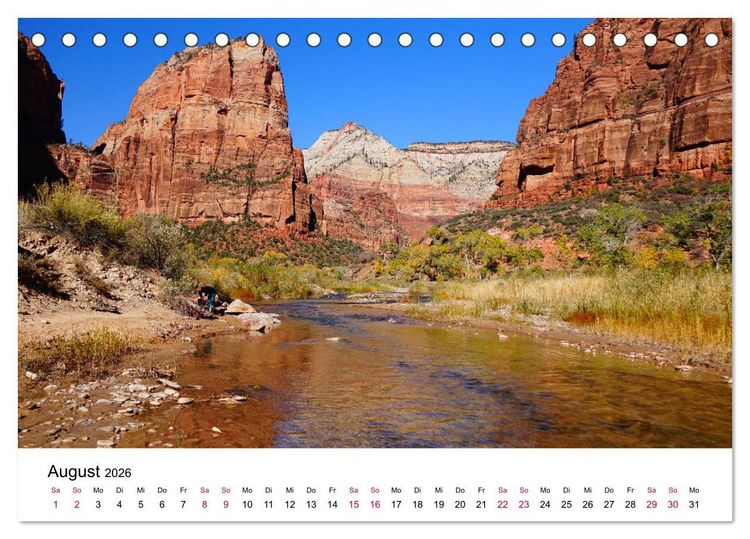 Produktbild: AMERIKA RUNDREISE Bildsch&ouml;n und Aufregend. Entdecke den S&uuml;dwesten der USA (Tischkalender 2026 DIN A5 quer), CALVENDO Monatskalender
