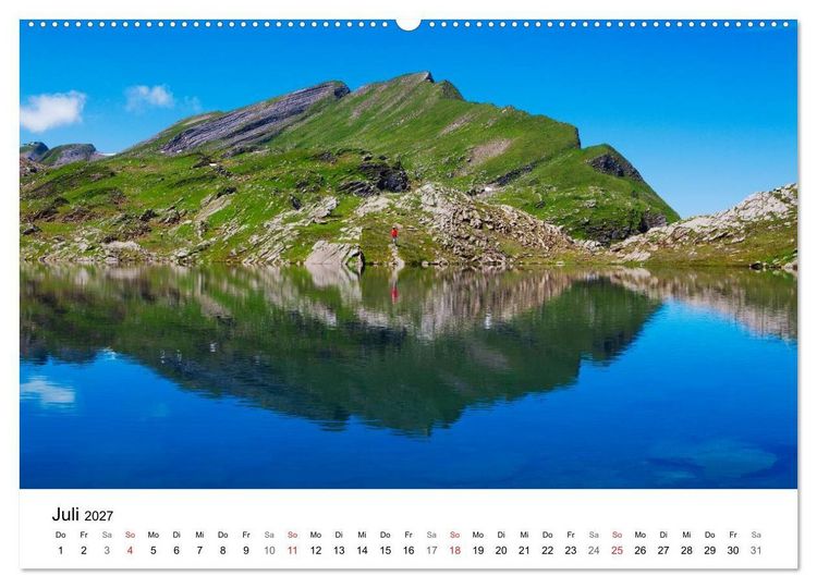 Produktbild: BERGSEEN Schweizer Alpen (Wandkalender 2027 DIN A2 quer), CALVENDO Monatskalender