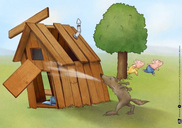 Produktbild: Die drei kleinen Schweinchen. Kamishibai Bildkartenset