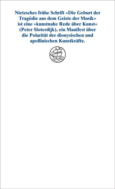 Produktbild: Die Geburt der Trag&ouml;die aus dem Geiste der Musik