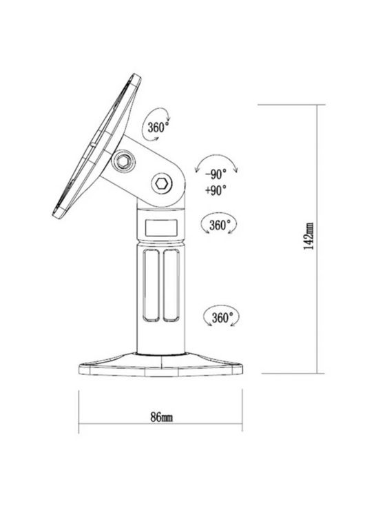 Produktbild: Neomounts SPEAKER-W100 Lautsprecher-Deckenhalterung Neigbar Boden-/Deckenabstand (max.): 14.2 cm Wei&szlig; 1 St.