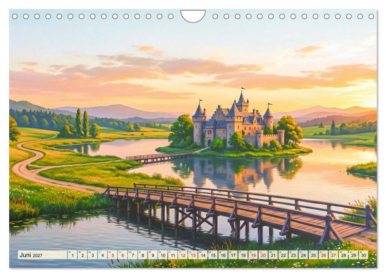 Produktbild: Burgen im Mittelalter (Wandkalender 2027 DIN A4 quer), CALVENDO Monatskalender