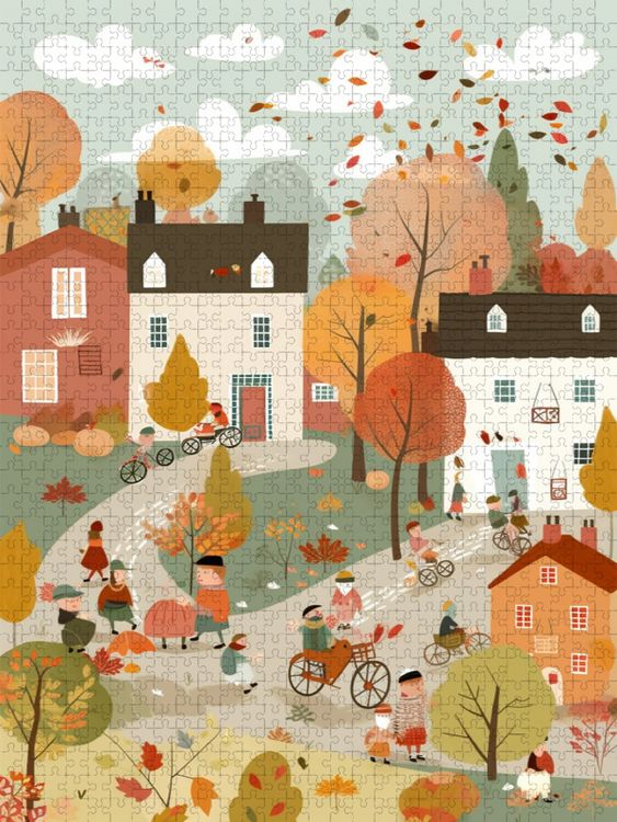 Produktbild: CALVENDO Puzzle Bunter Oktober | 1000 Teile Lege-Gr&ouml;&szlig;e 64x48cm Foto-Puzzle f&uuml;r gl&uuml;ckliche Stunden