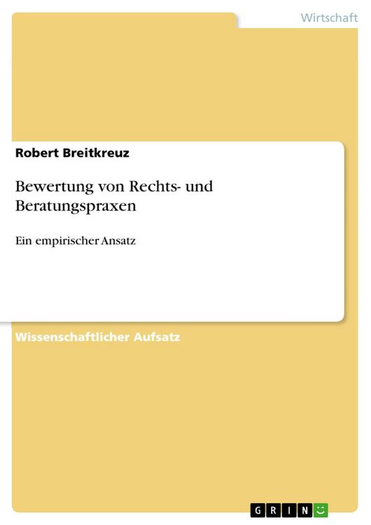 Produktbild: Bewertung von Rechts- und Beratungspraxen