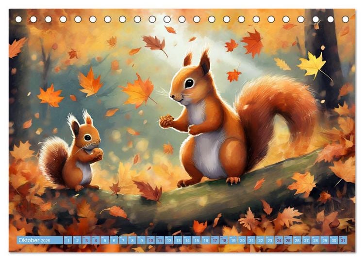 Produktbild: Der Eichh&ouml;rnchen-Kalender (Tischkalender 2026 DIN A5 quer), CALVENDO Monatskalender