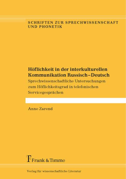 Produktbild: H&ouml;flichkeit in der interkulturellen Kommunikation Russisch &ndash; Deutsch