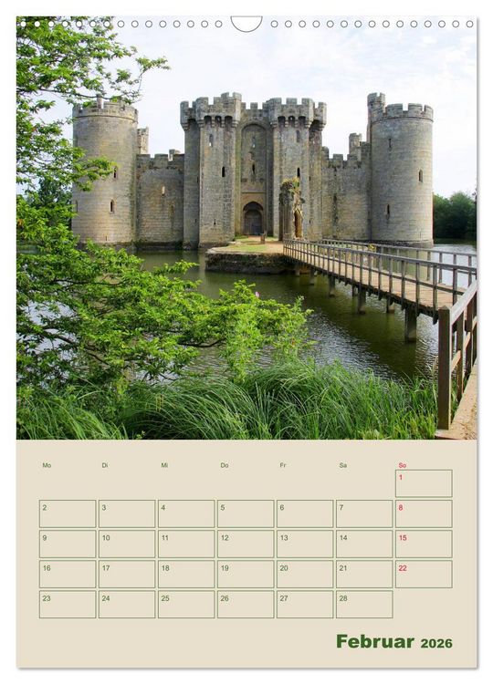 Produktbild: Schl&ouml;sser und G&auml;rten in England (Wandkalender 2026 DIN A3 hoch), CALVENDO Monatskalender