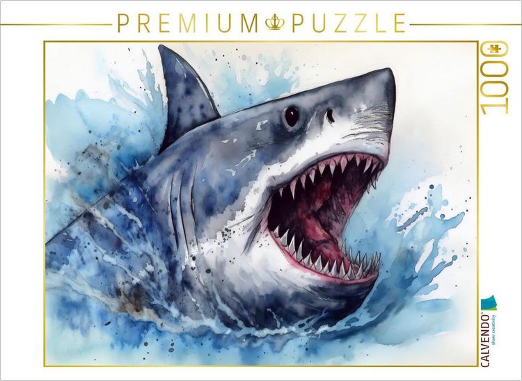Produktbild: CALVENDO Puzzle Megalodon | 1000 Teile Lege-Gr&ouml;&szlig;e 64x48cm Foto-Puzzle f&uuml;r gl&uuml;ckliche Stunden