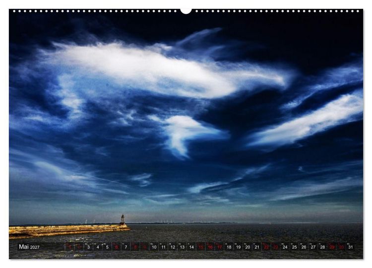 Produktbild: Bis zum Horizont. Der Himmel &uuml;ber Norddeutschland. (hochwertiger Premium Wandkalender 2027 DIN A2 quer), Kunstdruck in Hochglanz