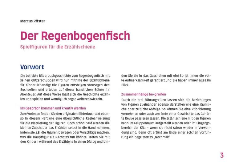 Produktbild: Der Regenbogenfisch, mit schillernden Schuppen. Erz&auml;hlschienen-Figurenset