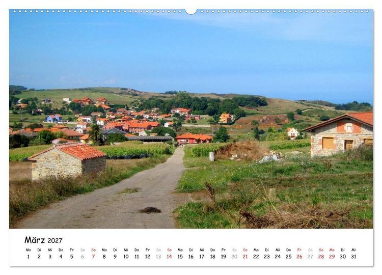 Produktbild: Camino del norte - K&uuml;stenweg (hochwertiger Premium Wandkalender 2027 DIN A2 quer), Kunstdruck in Hochglanz