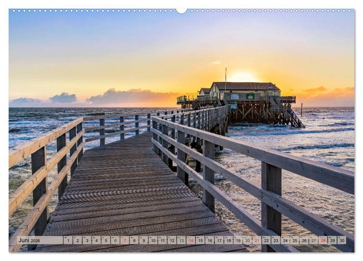Produktbild: St. Peter Ording - Atemberaubende Momente (Wandkalender 2026 DIN A2 quer), CALVENDO Monatskalender