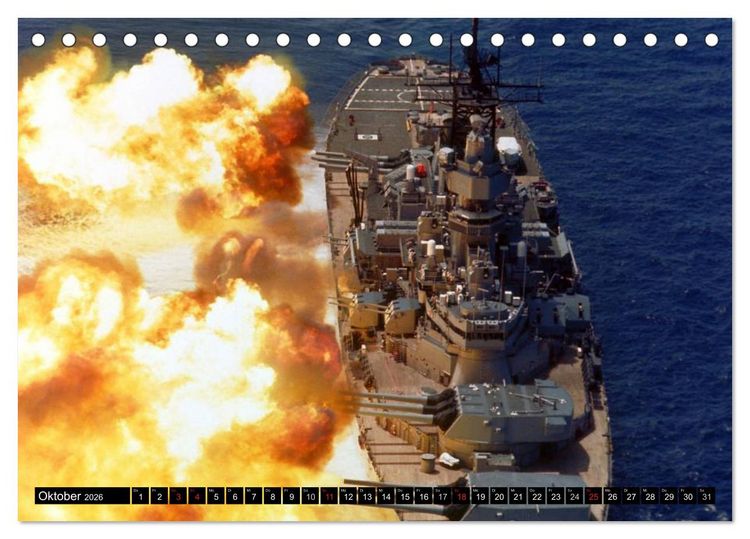 Produktbild: Kriegsschiffe der USA (Tischkalender 2026 DIN A5 quer), CALVENDO Monatskalender