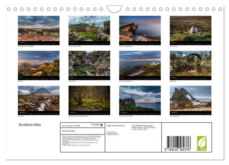 Produktbild: Scotland Alba (Wall Calendar 2026 DIN A4 landscape), CALVENDO 12 Month Wall Calendar