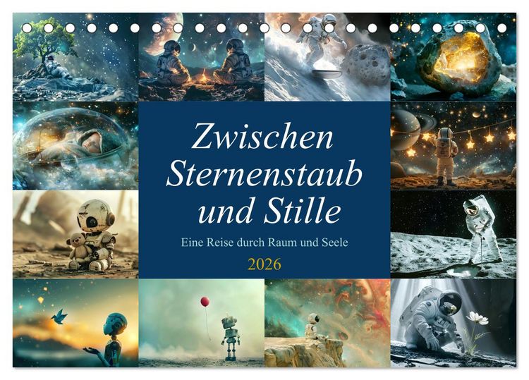 Produktbild: Zwischen Sternenstaub und Stille (Tischkalender 2026 DIN A5 quer), CALVENDO Monatskalender