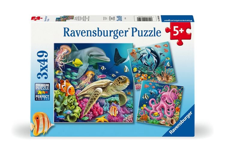 Produktbild: Kinderpuzzle 3x49 Teile - Bezaubernde Unterwasserwelt