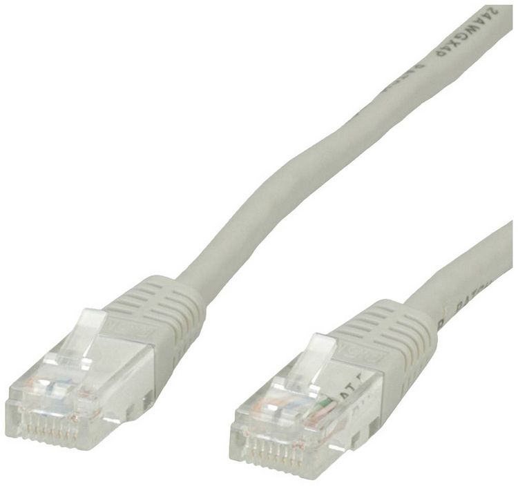 Produktbild: Value 21.99.0910 RJ45 Patchkabel CAT 6 U/UTP 10.00m Grau 1St.
